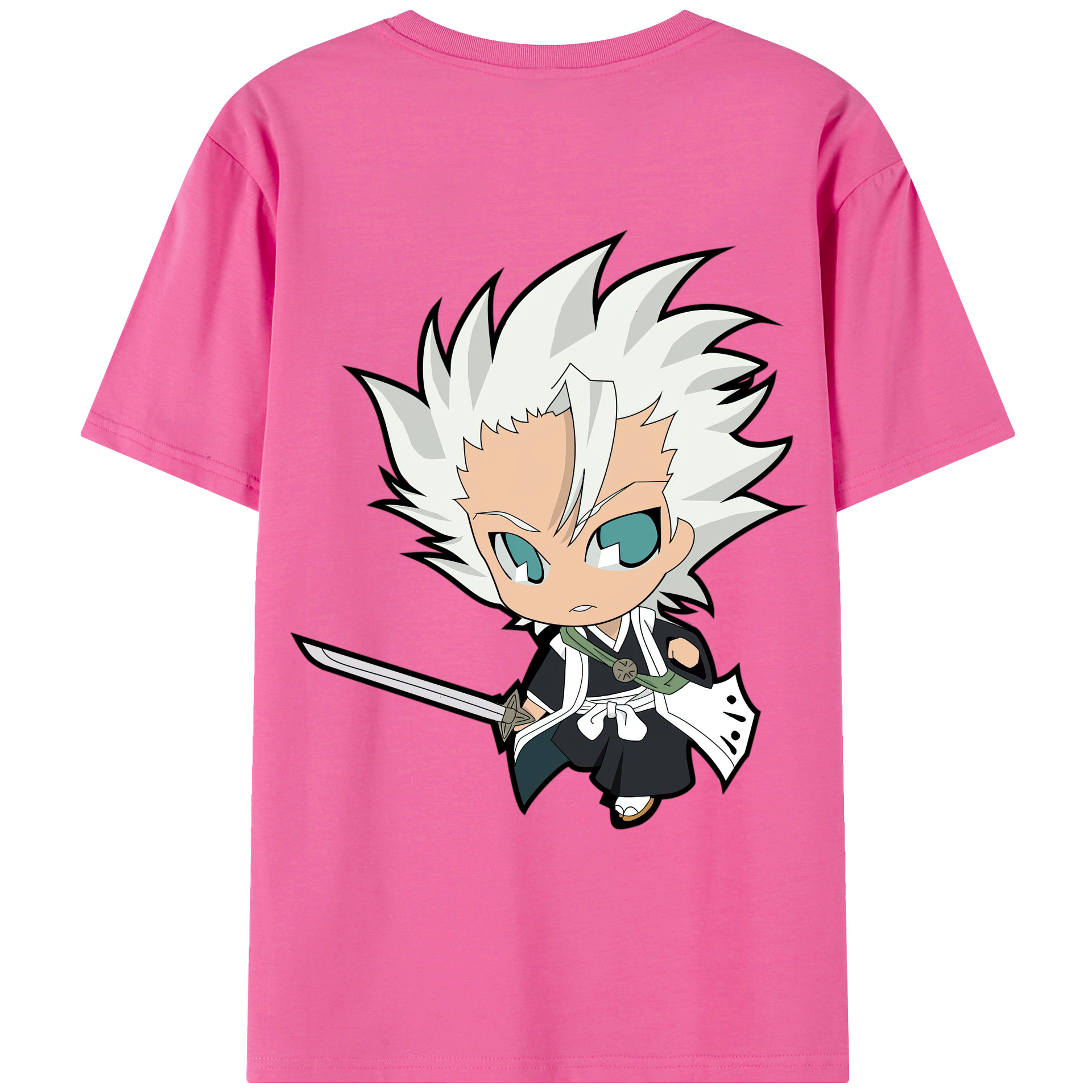 （画像用） ブリーチ 日番谷冬獅郎（ひつがや とうしろう） BLEACH Hitsugaya Toushirou レディース半袖Tシャツ(バックプリント)